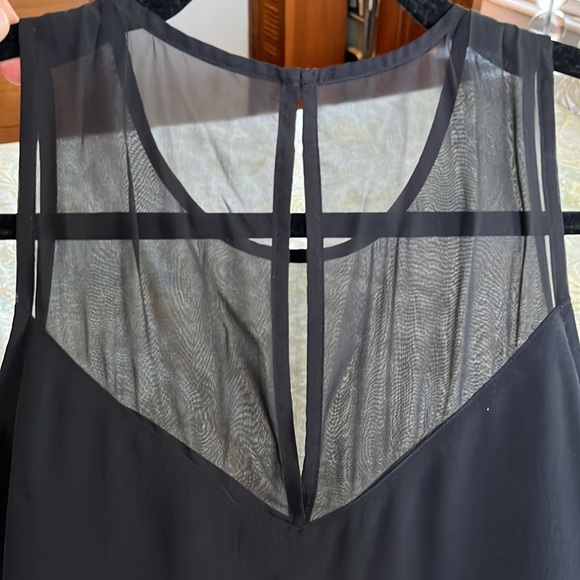 New Madewell sleeveless dress with illusion netting at neck - Picture 3 of 6